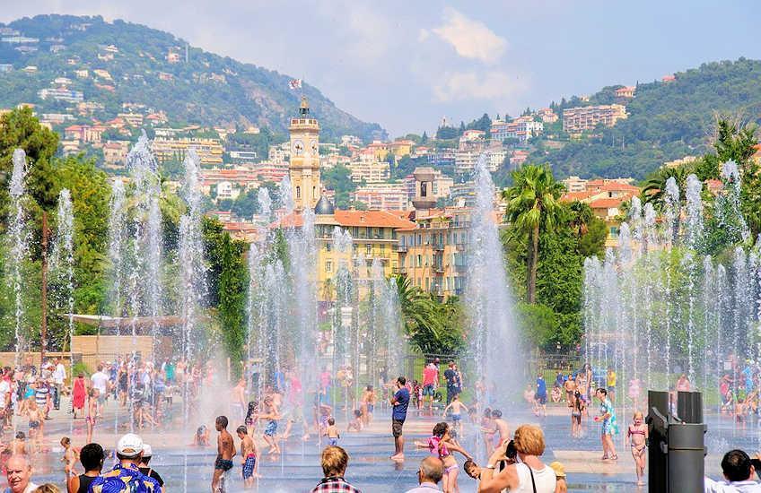 nice summer fountains france